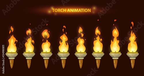 Cartoon torch animation.