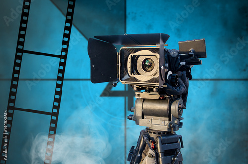 Digital video camera. Cinema art. Production