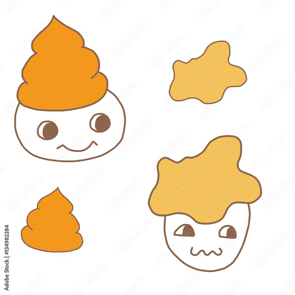 うんちくん / 健康な便と下痢の説明キャラクター うんちくん / 健康な便と下痢の説明キャラクター