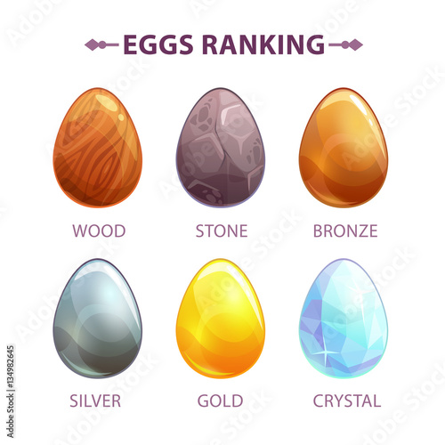 Cartoon eggs upgrade concept.