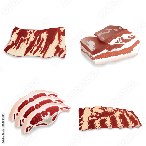Uncooked organic  beef, pork, lamb meat