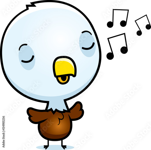Cartoon Baby Eagle Singing