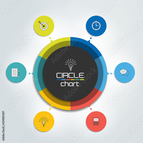 Circle infographic chart, diagram, scheme.