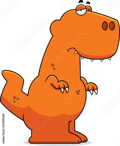 Sad Cartoon Tyrannosaurus Rex