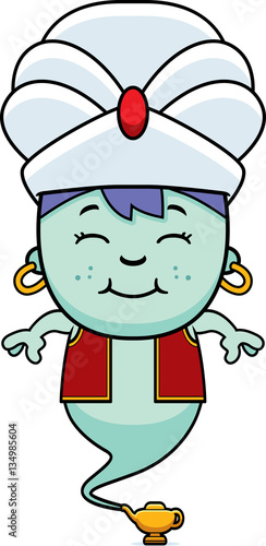 Smiling Cartoon Little Genie