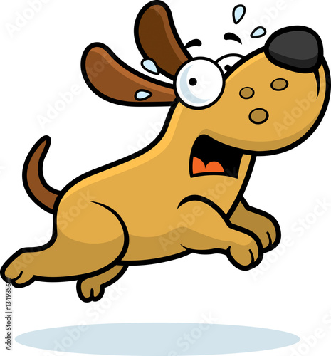Scared Cartoon Dog