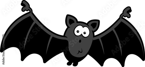 Cartoon Bat Surprised