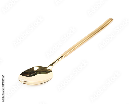 Metal teaspoon isolated