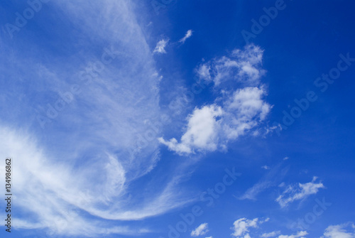 summer landscape  blue sky  cumulus clouds  nature  weather phenomena