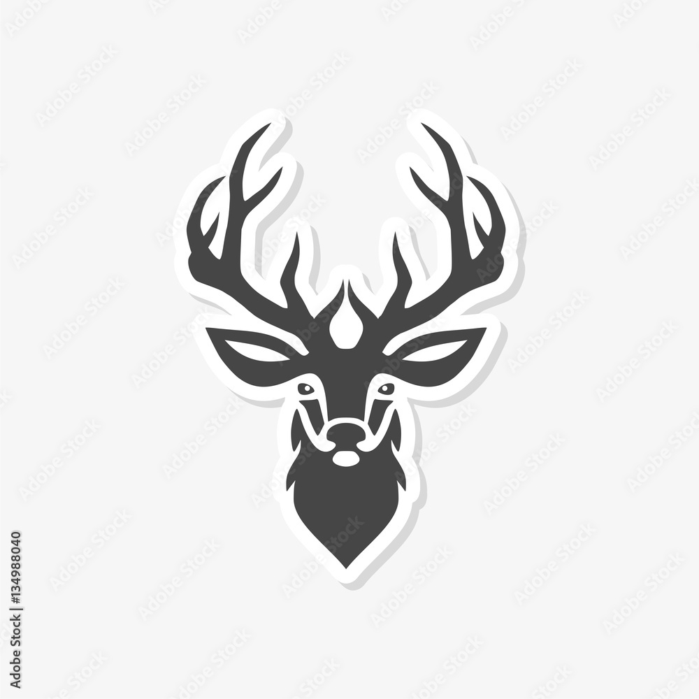 Deer head illustration vector icon Deer head illustration vector icon