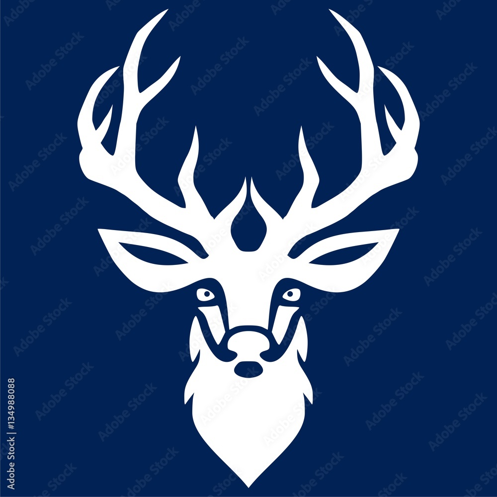 Fototapeta premium Deer head illustration vector icon
