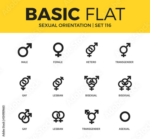 Basic set of Sexual orientation icons
