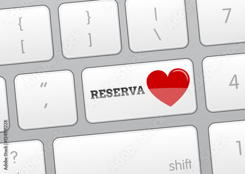 Botón teclado reserva san valentín