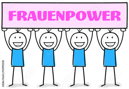 Frauenpower Team aus vier Figuren