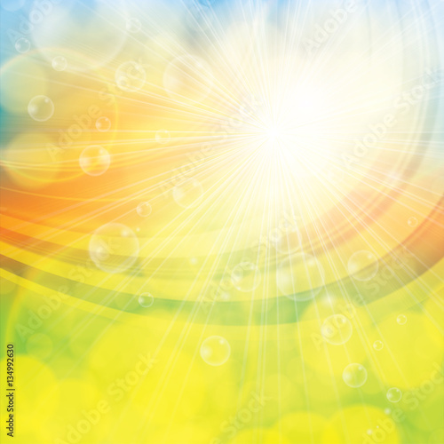 Sunny spring summer abstract background