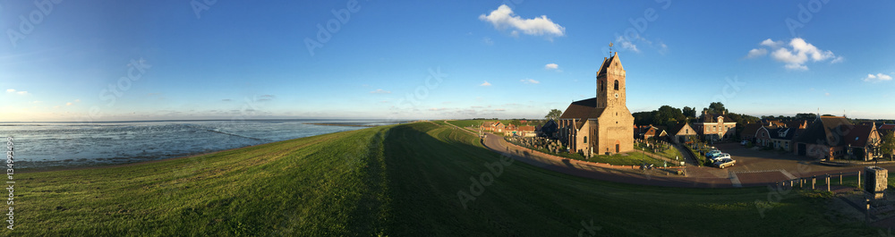 Panorama from the dyke and church