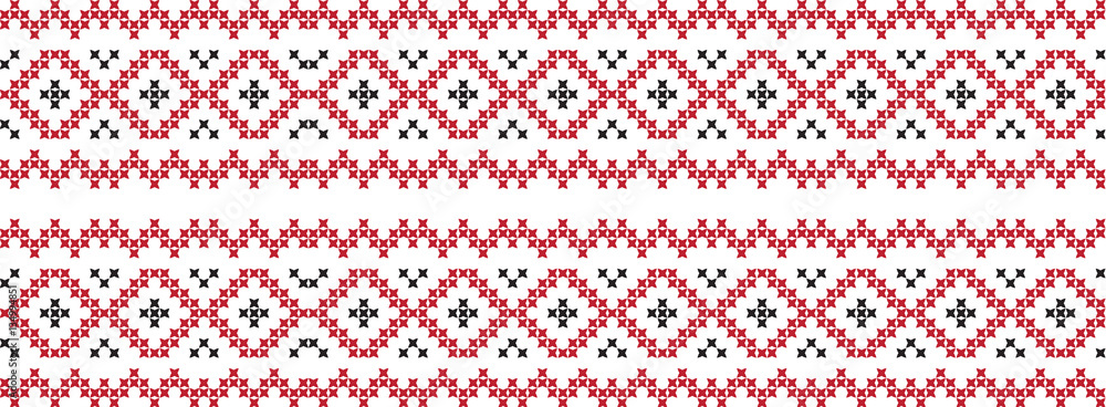 embroidered Ukrainian national pattern cross