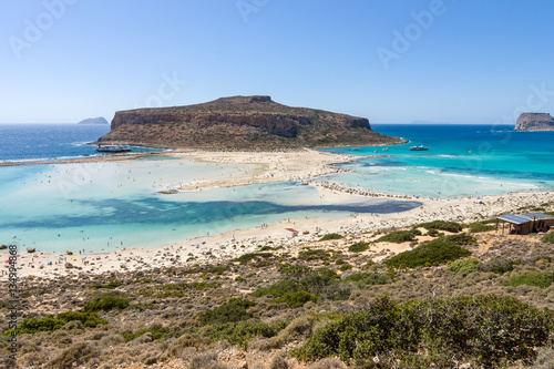 Fototapeta Naklejka Na Ścianę i Meble -  Balos beach. The west coast of the peninsula Gramvousa. The island of Crete. Greece.