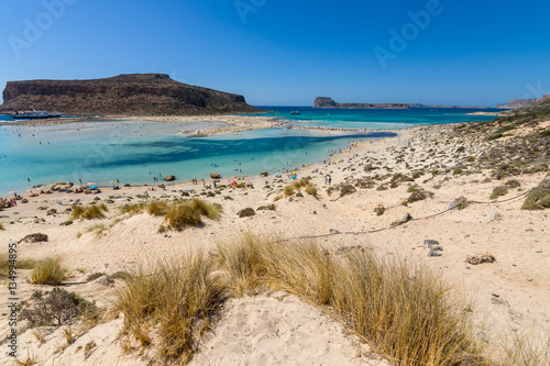 Fototapeta Naklejka Na Ścianę i Meble -  Balos beach. The west coast of the peninsula Gramvousa. The island of Crete. Greece.