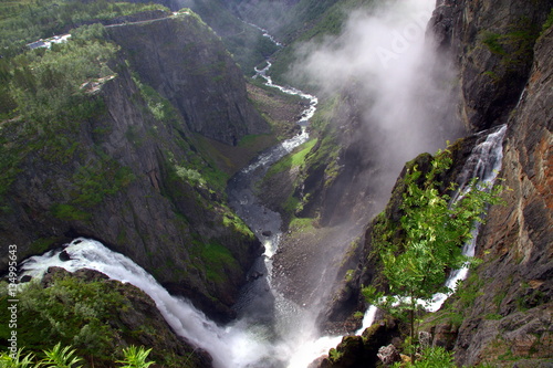 Esteemed waterfall - Voringfossen waterfall in Norway