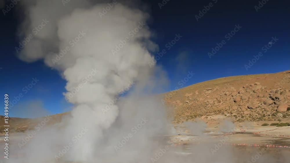 Erupting Geyser at El Tatio, Atacama desert, Chile Erupting Geyser at El Tatio, Atacama desert, Chile