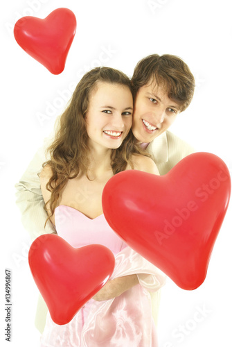 Happy young couple in love