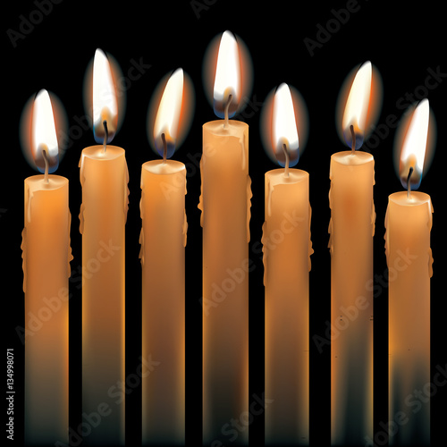 Seven Lighted Candles