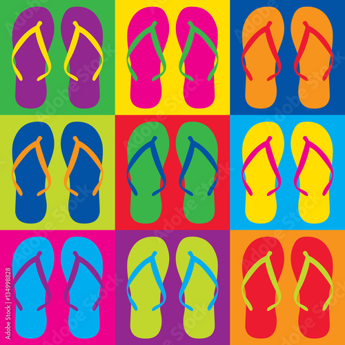 Pop Art Flip Flops