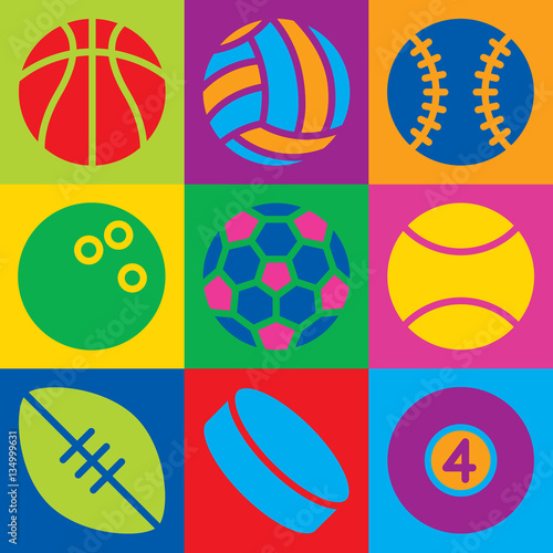 Pop Art Sports Balls