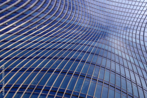 Bent curved building background