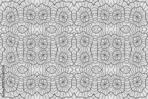 Background zentangle abstract black and white 3