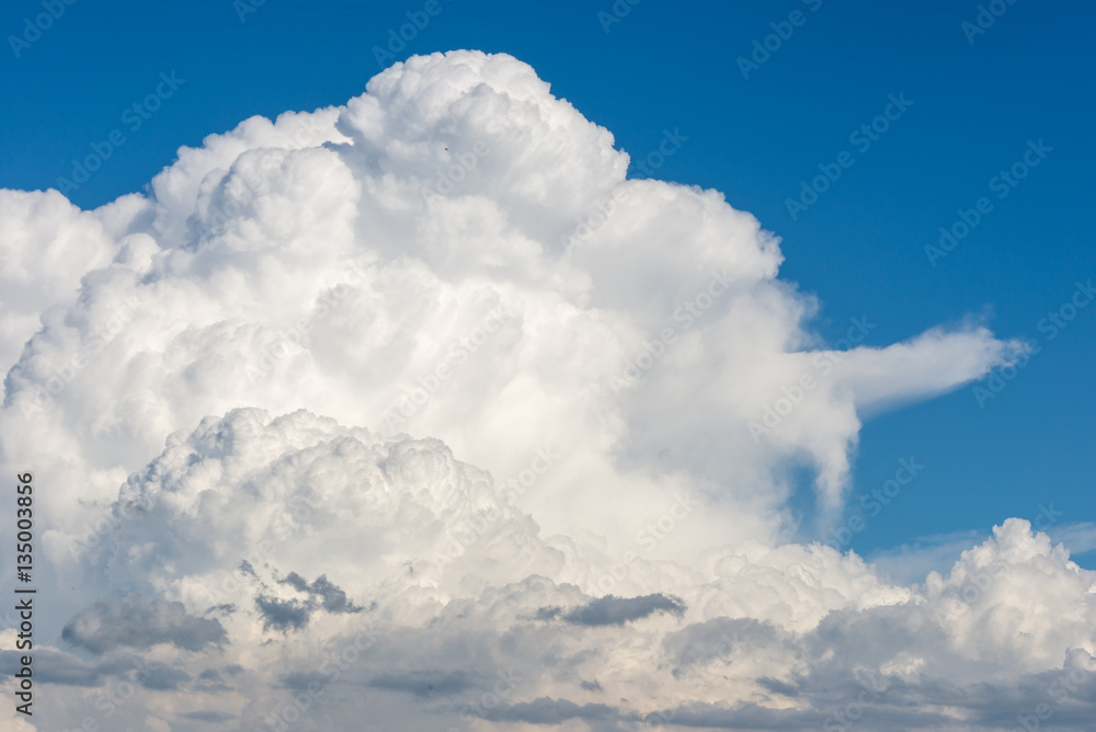 Cumulus clouds forming on a blue summer day Cumulus clouds forming on a blue summer day