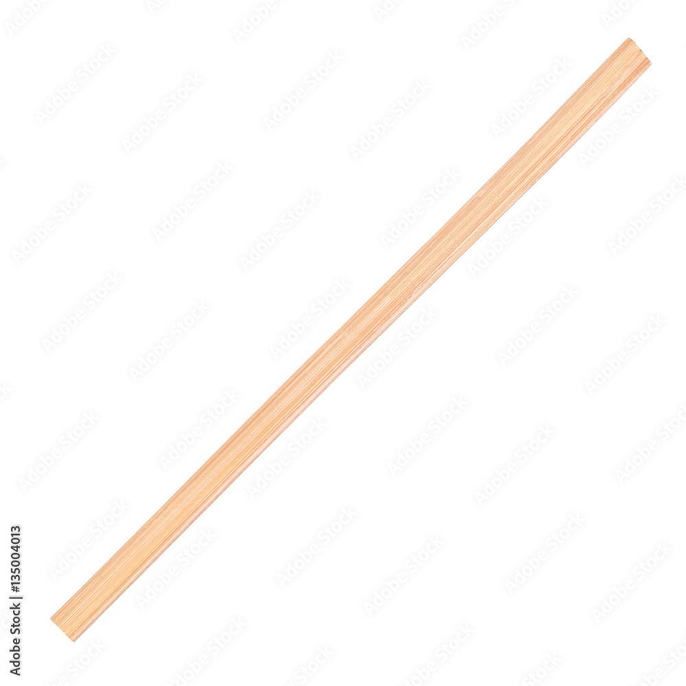 Wooden wand closeup on isolated white background Wooden wand closeup on isolated white background
