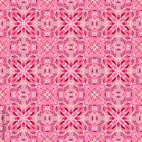 Cute pink Seamless abstract tiled pattern © Anastasiya Novikova
