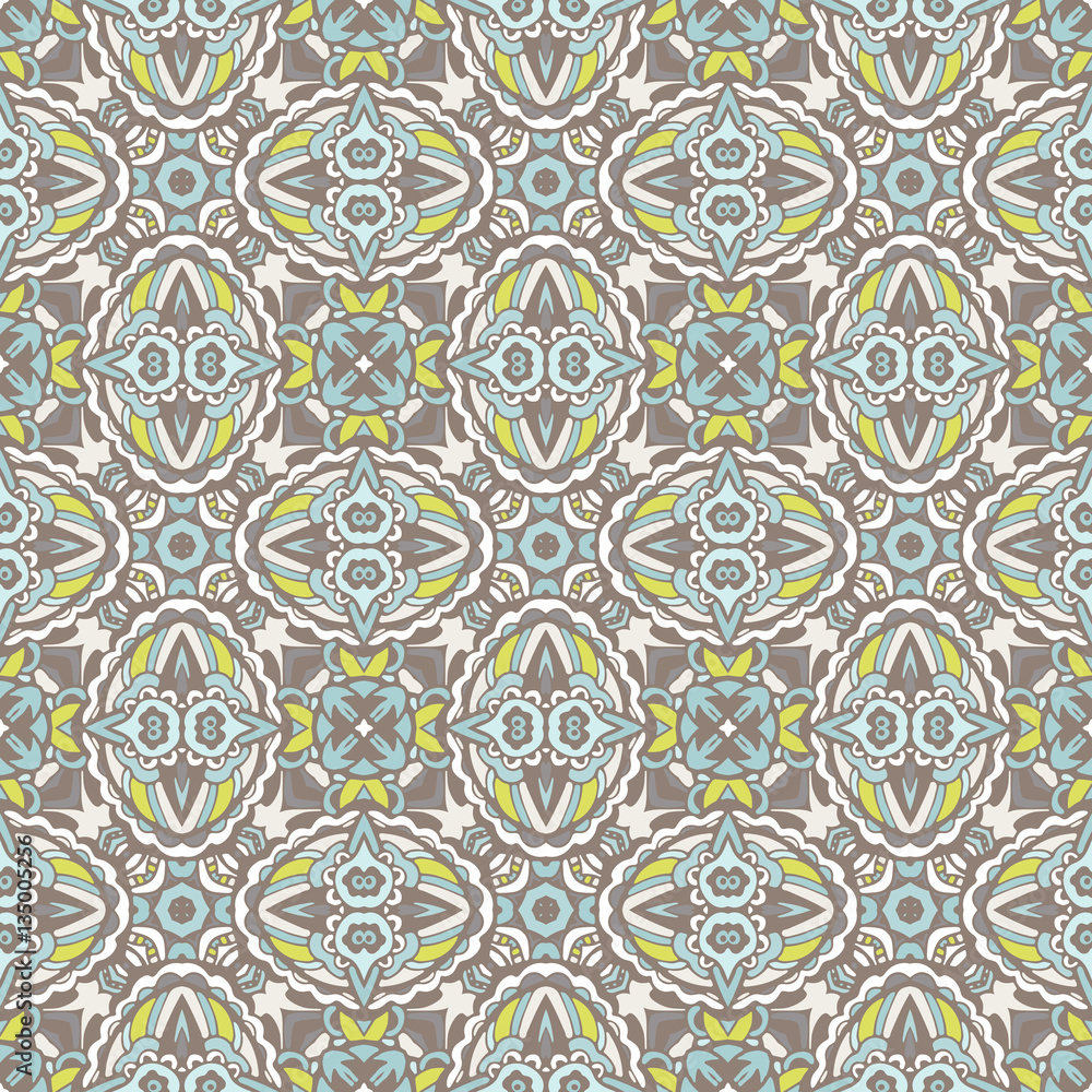 Seamless abstract tiled pattern vector