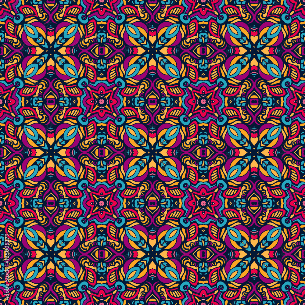 Abstract Tribal ethnic seamless pattern intricate