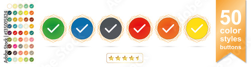 Geprüft - Abgehakt - Gecheckt - Buttons