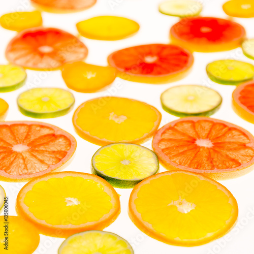 Citrus fruits. Variety concept. Healthy food. Abstract art