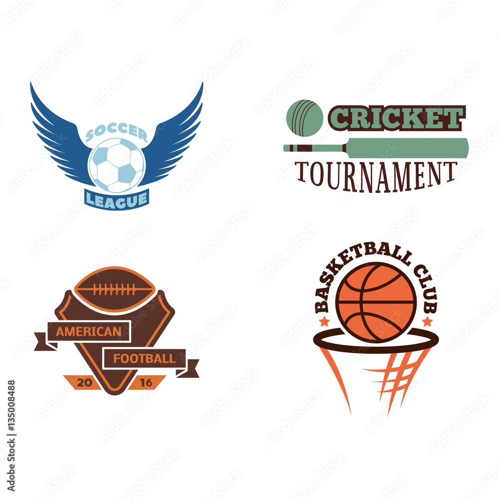 Sport team badge vector set. Sport team badge vector set.