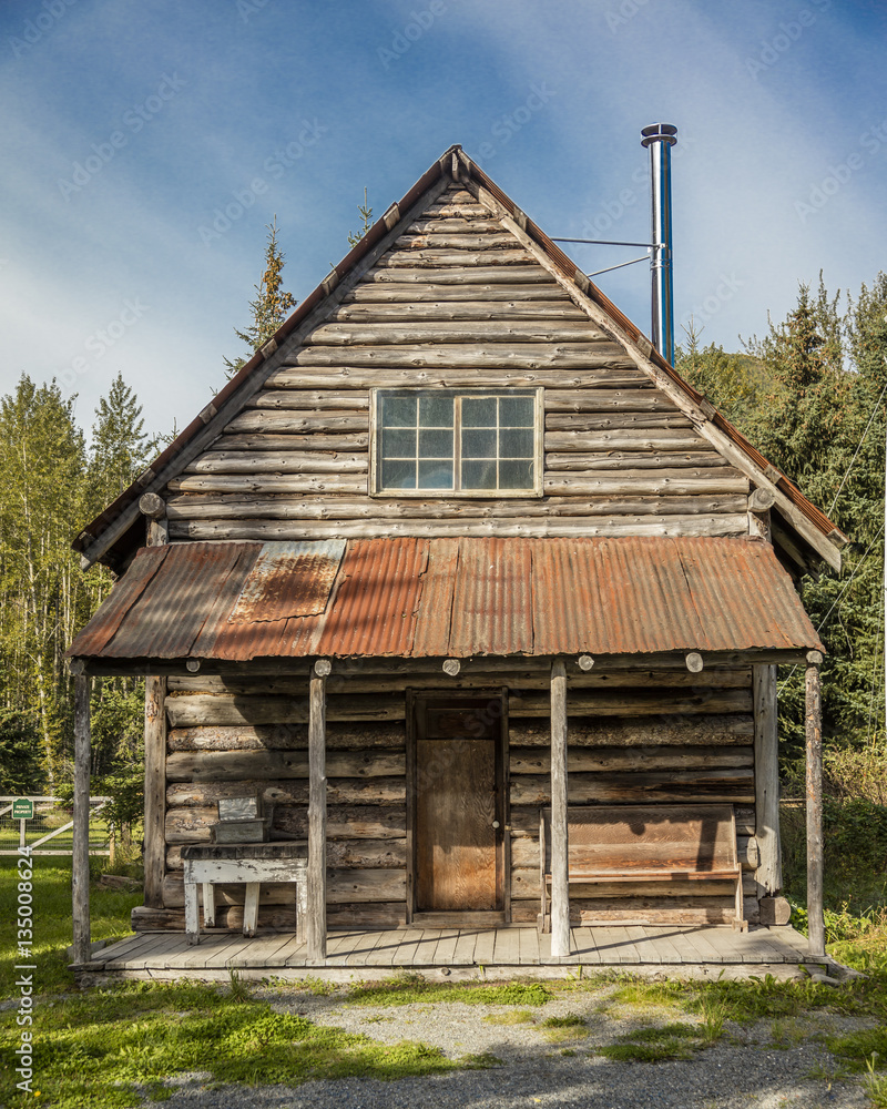 September 3, 2016 - Alaskan historic log cabin Hope, Alaska September 3, 2016 - Alaskan historic log cabin Hope, Alaska