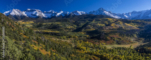 September 25, 2016  - Mount Sneffels, Double RL Ranch near Ridgway, Colorado USA with the Sneffels Range in the San Juan Mountains photo