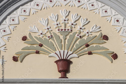 Typical detailed facade of Portuguese architecture