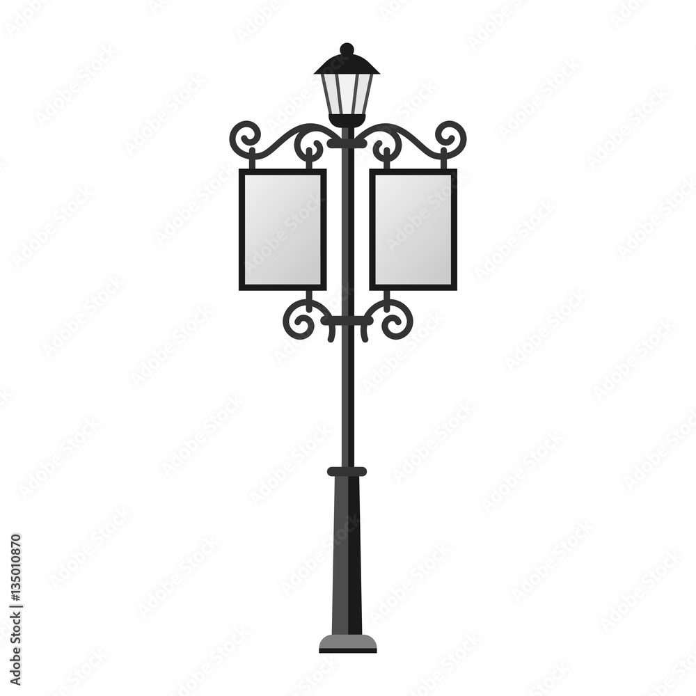 Advertisement billboard vector illustration.