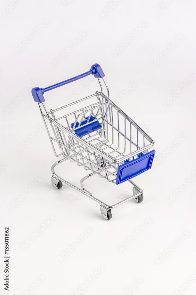Shopping cart  on white  background