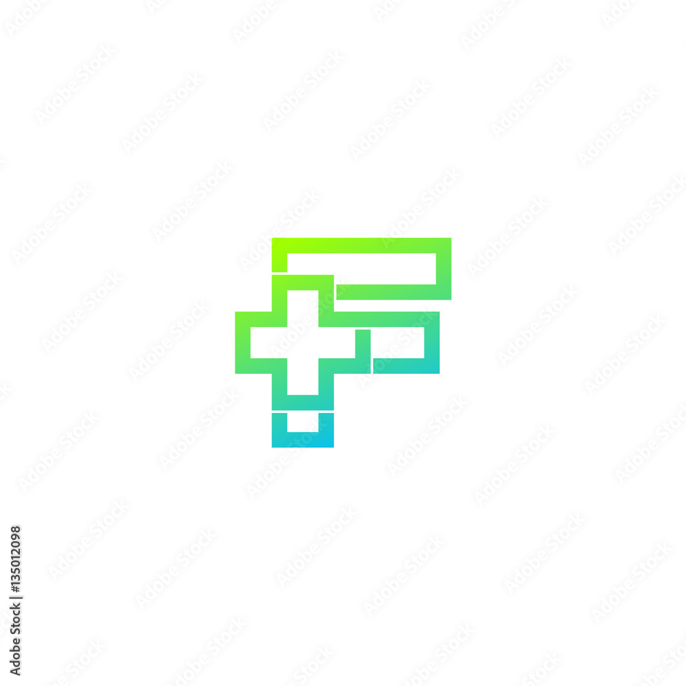 Letter F cross plus logo,Medical healthcare hospital Logotype Letter F cross plus logo,Medical healthcare hospital Logotype