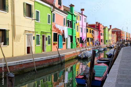 Burano, Italy. The colorful buildings near a canal. © Nadezhda Zaitceva