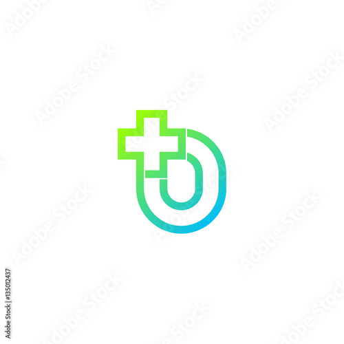 Letter O cross plus logo,Medical healthcare hospital Logotype