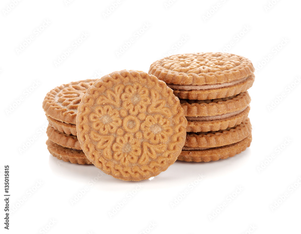 pastry cookies isolated on white background