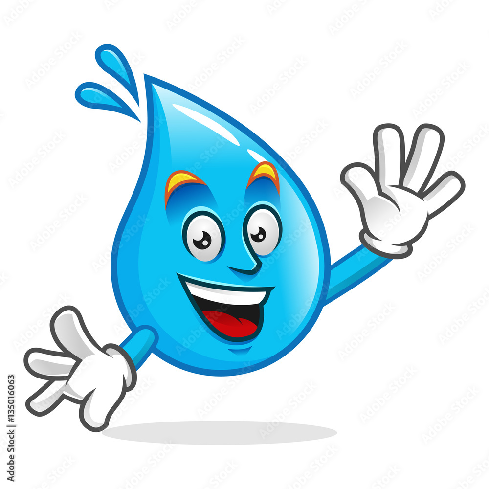 greeting water mascot, water character, water cartoon vector greeting water mascot, water character, water cartoon vector