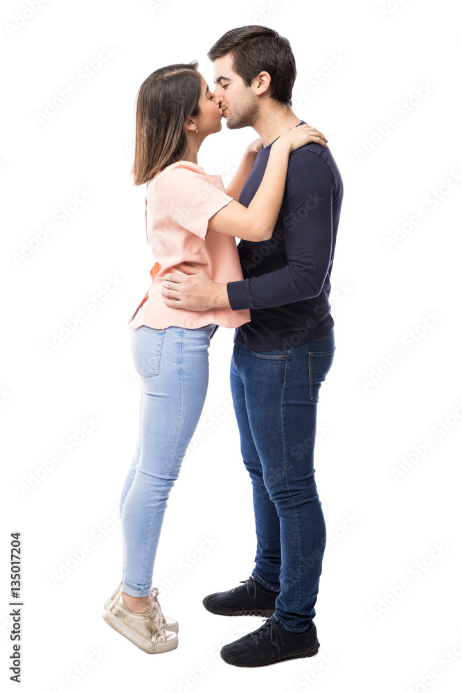 Attractive couple kissing each other Attractive couple kissing each other